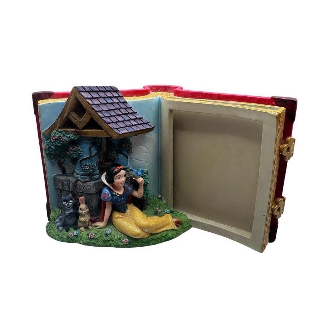 Disney Snow White Storybook 3D Resin Picture Frame Wishing Well Scene Multicolor